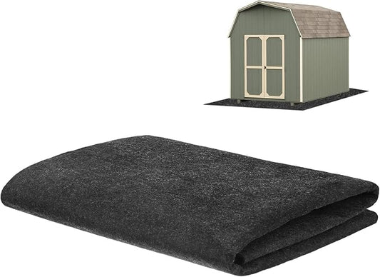 M METERXITY 3 mm Thickened Outdoor Storage Shed Mat, 3x5 ft Waterproof Shed Flooring Mat for Patio Furniture Floor Protecting from Wear/Liquid/Dust/Oil, Non-Slip Felt Rubber Rug Pad [Grey]