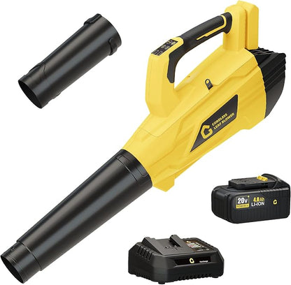 GarveeTech Electric Leaf Blower with Battery and Charger | Cordless Leaf Blower with 700CFM & 250MPH, 20V Handheld Battery Leaf Blowers for Lawn Care, Leaves Cleaning, Dust Blowing