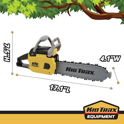 Kid Trax Chain Saw Construction Toys - Kids Toys, Gardening Tools, Kids Chainsaw, Easy to Use, Pretend Play, Tools for Kid, Realistic with Lights & Sounds, Toys for 3 Year Old Boys and Girls Above