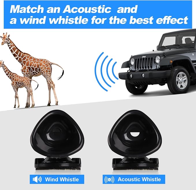 4pcs Deer Warning Whistles Device for Cars, Anti-Deer-Ultrasonic-Whistles for Vehicles Bumper Grill, Save Deer Animal Horns Alerts Deterrent Device Invisible Protector for Auto SUV Truck Motorcycles