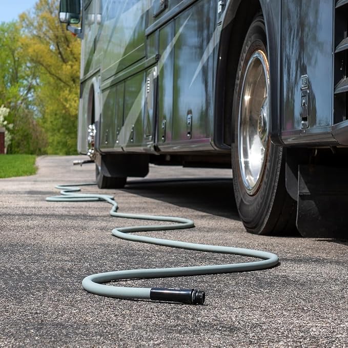 Flexzilla Colors Garden Hose 5/8 in. x 100 ft., Lightweight All-Weather Water Hose, Durable and Flexible, Leak-Free Connections, Slate Gray