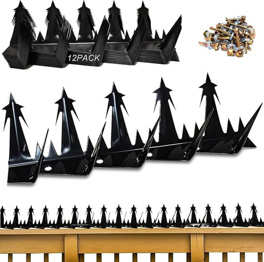 Metal Anti Climb Spikes for Fences and Walls. Effectively Avoided Invaders Climbing Attempts. (Size188 inches)