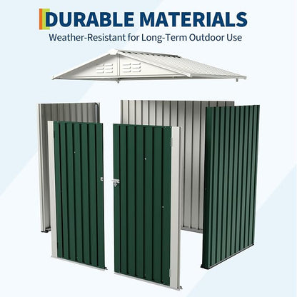 Garvee 6x4 FT Storage Shed – 130 Cu Ft, Sloped Roof, Weatherproof | pacious 130 cu ft interior – fits bikes, ladders, and seasonal gear with ease.