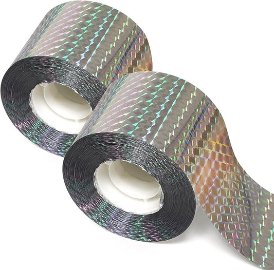 Ruolan Bird Scare Tape Ribbon(700FT) Reflective Tape Keep Birds Away Outdoor,Double Side Bird Flash Tape, Scare Geese, Pigeon, Duck, Woodpecker