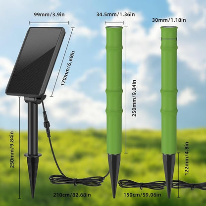 Solar Garden Lights, Solar Pathway Lights Outdoor 4 Pack, 3500K Warm LED Solar Lights Outdoor Waterproof with Split Design Flexible Bend Bamboo Stakes for Yard Lawn Patio Decor Outside