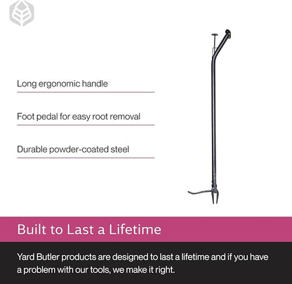 Yard Butler IRKT-1000 Rocket Weeder - Stand-Up Weeder for Lawn Care - Ergonomic & Easy to Use - Power-Coated Steel Construction - Rust-Resistant - Eco-Friendly - Comfortable Length & Long Handle
