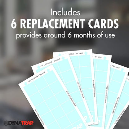 DynaTrap 230093 Replacement StickyTech Glue Cards for Flylight Indoor Plug-in Fly and Flying Insects Trap for Indoor DynaTrap Models DT3009 and DT3019 -,6 Count (Pack of 6)