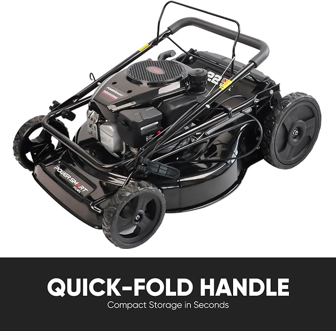 PowerSmart 22 in. 170cc Self Propelled Gas Lawn Mower Rear-Wheel-Drive, 3-in-1 Mulch/Bag/Rear Discharge, Steel Deck, 6 Height Adjustment