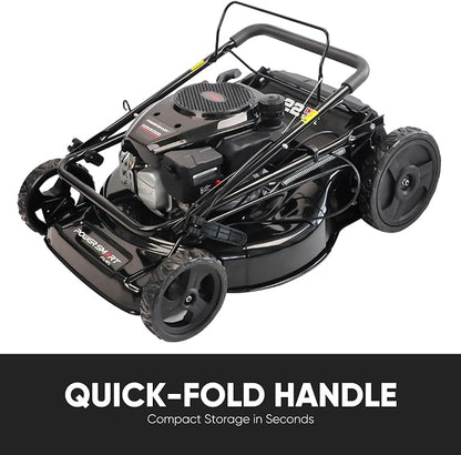 PowerSmart 22 in. 170cc Self Propelled Gas Lawn Mower Rear-Wheel-Drive, 3-in-1 Mulch/Bag/Rear Discharge, Steel Deck, 6 Height Adjustment