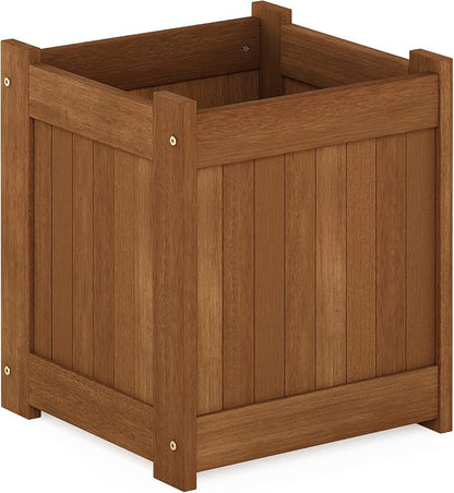 Furinno FG16450 Tioman Hardwood Flower Box, One-Pack, Natural
