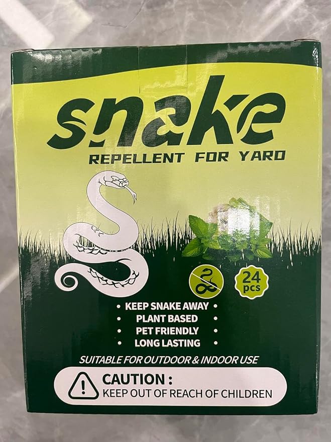 16 Pack Natural Snake Repellent Pouch Outdoor, Peppermint Oil Snake Repellent for Indoor Outdoor Patio Garden Porch, Pet and Human Safe