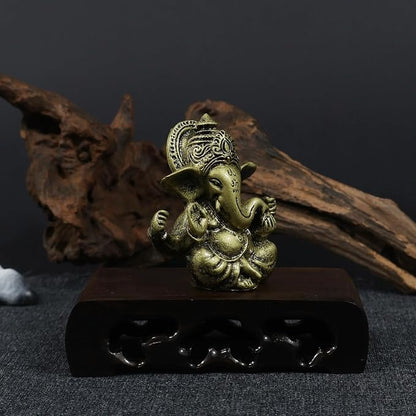 Lord Ganesha Buddha Statue - Elephant God Sculptures Ganesh Figurines | Man-Made Stone Home Garden Buddha Decoration Statues
