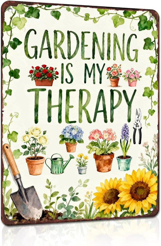 Garden Gifts For Women Vintage Gardening Signs For Outside Greenhouse Yard Backyard Patio Home Farmhouse Metal Garden Decor For Outdoor Funny Wall Art Plant Lovers Gifts For Women Wife Her Mom Grandma