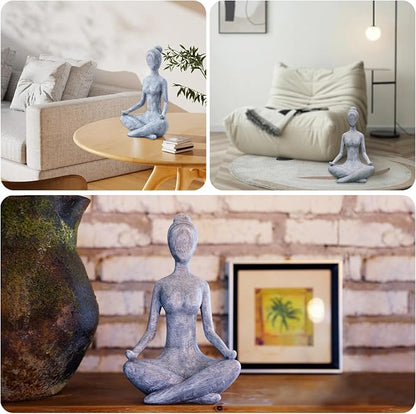 Goodeco Zen Lady Garden Outdoor Statue | 11.4inches resin collectible figurines for home decor accents & shelf decoration, great gift ideas