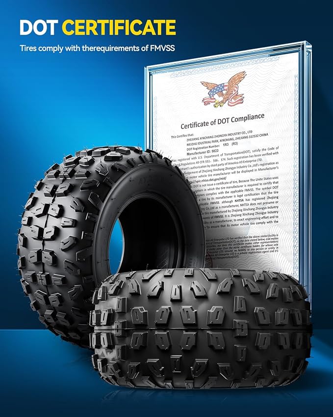 PHILTOP 20x10-10 ATV UTV Tires, 4-Ply Super Mud 20x10-10 ATV All-Terrain Tires for Riding Mowers, Golf Carts, Off-Road,2 Pcs,Tubeless (Z-104)