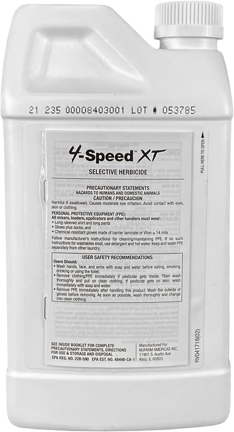 Nufarm 4-Speed XT Herbicide, Superior Broadleaf Weed Control, 32 oz