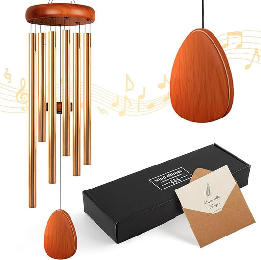 Wind Chimes for Outside, Fathers Day Dad Gifts for Men & Gifts for Women, Mom, Grandma, Deep Tone Soothing Melodic Chimes, Memorial & Sympathy Wind Chimes, Suitable for Garden, Porch & Patio Decor