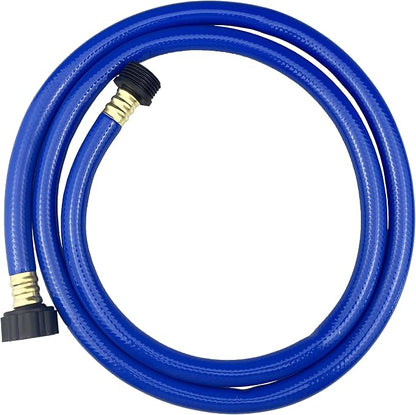 Darnassus PVC Garden Hose 1/2 Inch, 5 FT Flexible Water Hose Blue with Male and Female Plastic Fittings - No Leaking and Lightweight for Household Outdoors Lawns Patio
