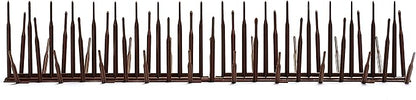 Bird B Gone - Brown Plastic Anti Bird Spikes (24') - Humane Deterrent - Stops Pigeons & Birds from Roosting - UV-Stabilized Polycarbonate - for Rooftops, Ledges, Fences, Etc - Made in USA