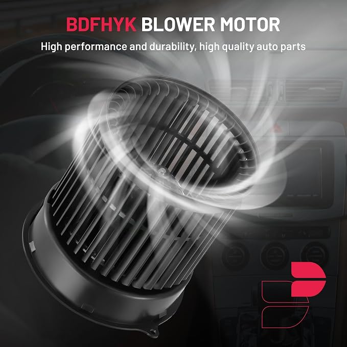 BDFHYK AC Heater Blower Motor Fan 700323 Compatible with Nissan 2014-2022 Rogue, 2017-2022 Rogue Sport with Fan Cage,HVAC Blower Motor Assembly Replacement for 27226-4BU0A 272264BU0A 75041 BM10019C