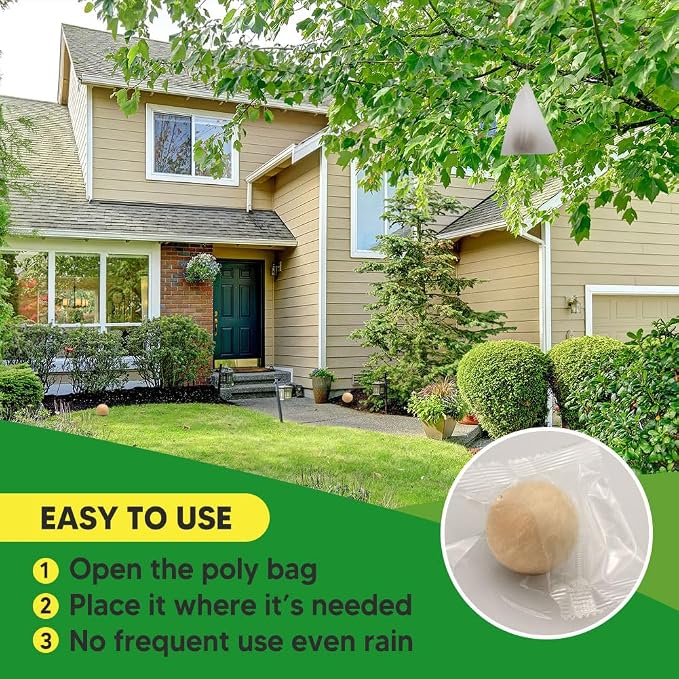 AUDQQM Squirrel Repellent Outdoor, Chipmunk Repellent for Garden, Squirrels Deterrent, Keep Squirrels Away from Yard, Attic & Bird Feeders, Lasting for 3 Month, Easy to Use, 8 Count