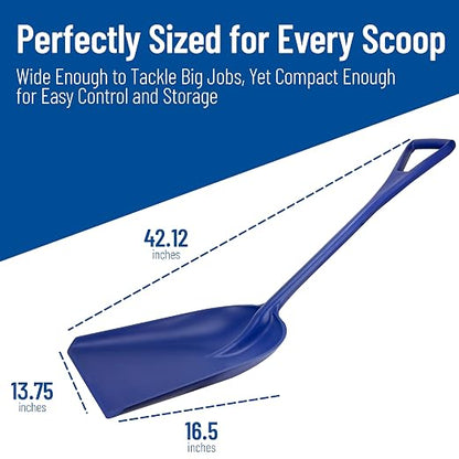 SPARTA Polypropylene Sanitary Shovel, One-Piece Food Handling Scoop, Commercial Kitchen and Bulk Ingredient Transfer Tool, 13.75" x 16.5" Scoop, Blue