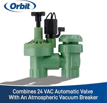 Orbit 57604 1-Inch FPT 100 Series Automatic Anti-Siphon Valve with Flow Control and 3/4-Inch Reducer