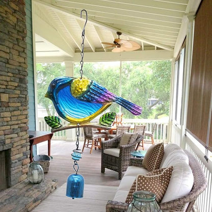 Bird Garden Wind Chime,Garden Chimes for Outside and Indoor,Creative Design Portable Metal Glass Wind Chime Suitable for Home Garden Decoration (A1)