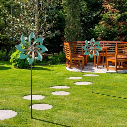 VEWOGARDEN Garden Decor Wind Spinners, Small Waterproof Metal Pinwheels Wind Spinner for Yard and Garden 37 * 10inches (Single Blade)