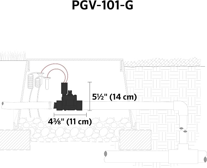 Hunter PGV Sprinkler Valve, 1 in. Irrigation Valve with Flow Control | 1 in. sprinkler valve with flow control, female-thread inlet/outlet, manual bleed, and 20-150 PSI rating (PGV101G)