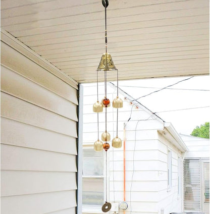 Banfeng Lucky Wind Chimes Feng Shui Bell for Good Luck Home Garden Patio Hanging Decoration Gift (6 Bells)