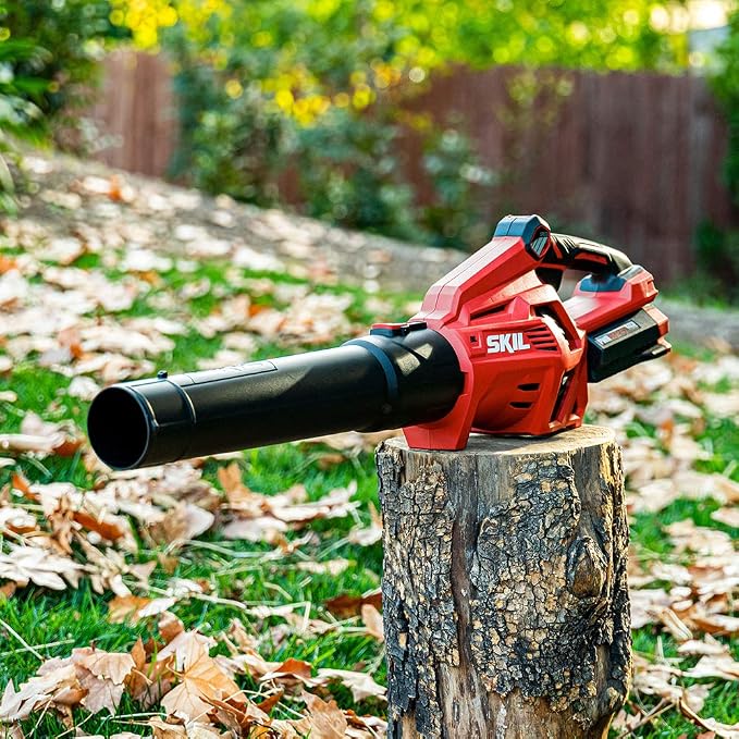 Skil PWR CORE 40 Brushless 40V 530 CFM Cordless Leaf Blower Kit, Variable Speed with Power Boost & SNR0001 Round Nozzle for Blower BL4713-10/BL4713C-11