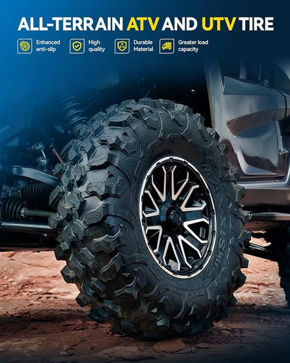 PHILTOP 26x9-12 ATV UTV Tires, 6-Ply Super Mud All-Terrain Off-Road Tires,Set of 1