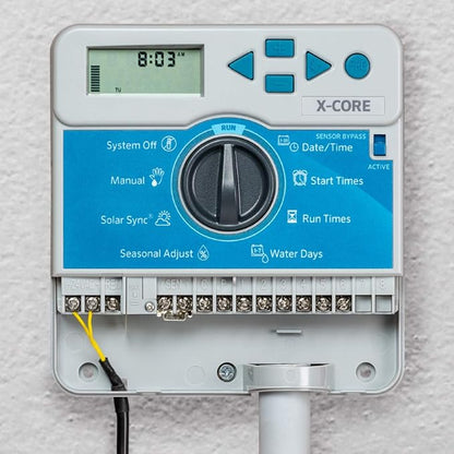 Hunter X-Core XC600i Indoor Sprinkler Timer, 6-Zone Irrigation Controller | Indoor 6-station irrigation controller with easy programming, manual controls, seasonal adjust, and standard dial operation