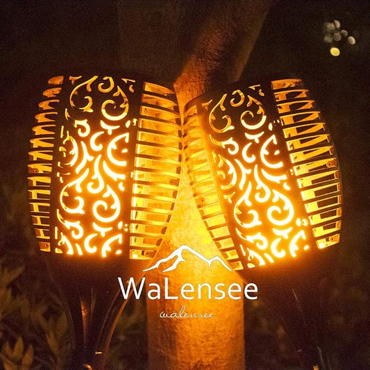 Walensee Solar Lights Outdoor with Flickering Flame,96 LED Solar Torch Lights Waterproof,43" Tall Super Larger Size Torches for Outside Garden Patio Yard Pathway, 4 Pack