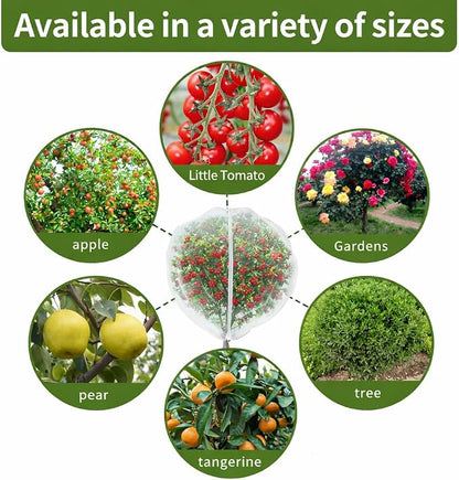 1Pack 13x13ft Large Fruit Tree Netting with Zipper and Drawstring – Anti-Insect, Anti-Bird Protection for Apple, Peach, Cherry Trees and Vegetables – Ideal for Home Gardens,Small Organic Farms