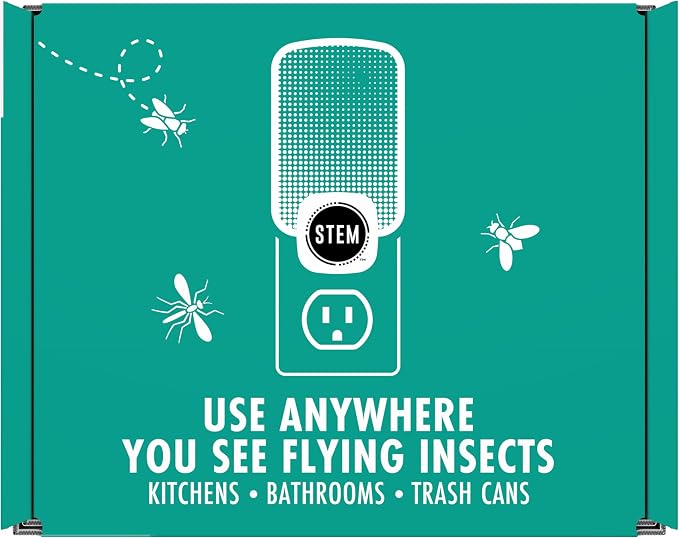 STEM Flying Insect Light Trap Refill Cartridges, Indoor Fruit Fly Trap, Insecticide-Free Pest Control for Home, Attracts and Traps Insects, Official STEM Refills - 8 Count