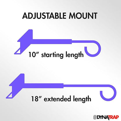 Dynatrap Universal Mount for Flying Insect Traps - Use with Any Dynatrap Outdoor Flying Insect Trap - 42011 - Mount on Fence, Post, Deck, Pole - Extends to 18", 15 LB Capacity