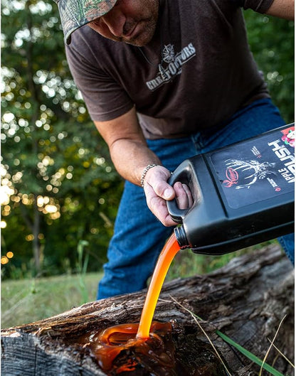 Wildgame Innovation Apple Crushed Liquid Deer Attractant, 1 Gallon Time-Released Juiced Sweet & Salty Mineral Lick with Airborne Extreme Scent Dispersion