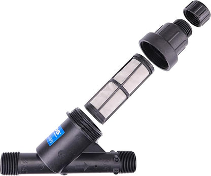 NDS PRYF 30 Pressure-regulating Y Filter, 3/4 in. MPT X 3/4 in. MPT, 0.2-5 GPM Flow Range, 30 PSI, 200 Mesh, Black (Pack of 5)