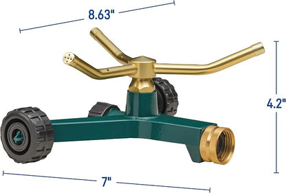 Orbit 58257N Lawn and Garden 3-Arm Metal Sprinkler with Wheel Base (Pack of 3)