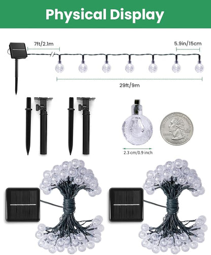 Brightown Solar String Lights Outdoor 120 LED 72 Ft Total, Solar Powered Patio Lights with 8 Lighting Mode for Garden Yard Porch Wedding Party Decor (Green)