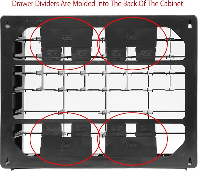 Akro-Mils 10164 64 Drawer Plastic Parts Storage Hardware and Craft Cabinet, Black & 24 Cabinet 10724, Plastic Parts Storage Hardware and Craft Cabinet, (20-Inch W x 6-Inch D x 16-Inch H), Black