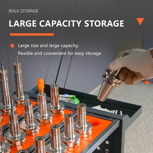 CAT/BT40 Large Capacity CNC Tool Storage Cabinet, CNC Tool Holder Vertical Drawer Cabinet for Warehouse Workshop Factory Garage Machining Centers