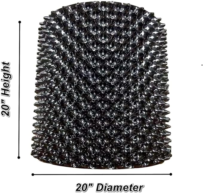 RooTrimmer Air Pruning Containers, 25 Gallon Air Pots for Big Tree, 100 Liter 20" X 20" D/H Special Packing Interlocked Large Air Root Pruning Planters Outdoor, Black, 5 Packs
