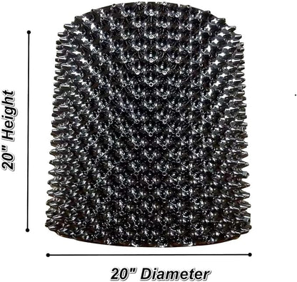 RooTrimmer Air Pruning Containers, 25 Gallon Air Pots for Big Tree, 100 Liter 20" X 20" D/H Special Packing Interlocked Large Air Root Pruning Planters Outdoor, Black, 5 Packs