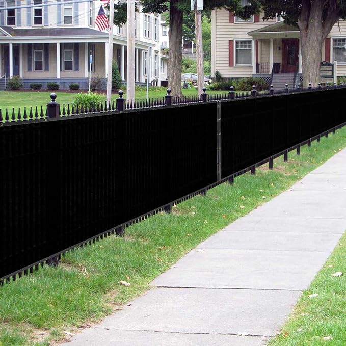 Sunnyglade 5 feet x 150 feet Privacy Screen Fence Heavy Duty Fencing Mesh Shade Net Cover for Wall Garden Yard Backyard (Black, 5 ft X 150 ft)