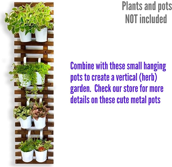 ShopLaLa Wooden Wall Planter (120cm) Wood Hanging Planters for Indoor Plant | Vertical Garden, Plant Wall Mount Planter, Air Plant Succulent Holder for Flower Pot Display Hanger Frame Outdoor Plants