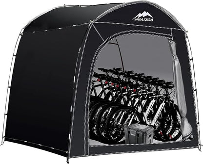 Bike Storage Tent,98*59*79 In,Outdoor Portable Storage Tent,Made of 210D Oxford Cloth PU4000mm Waterproof Fabric, Storage Shed for 2-4-6 bike,Motorcycles,Garden Tools,Lawn Mower,Various Tools