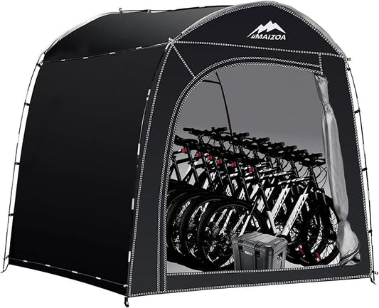 Bike Storage Tent,98*59*79 In,Outdoor Portable Storage Tent,Made of 210D Oxford Cloth PU4000mm Waterproof Fabric, Storage Shed for 2-4-6 bike,Motorcycles,Garden Tools,Lawn Mower,Various Tools